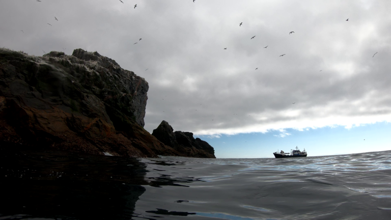 Sule Stack with MV Clasina watching over divers