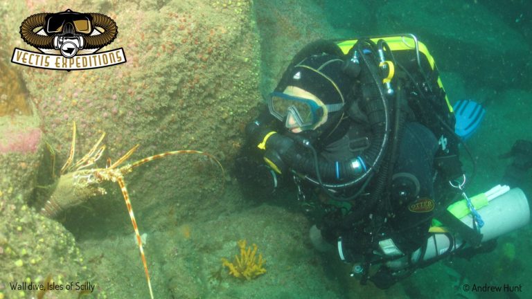 Wall dive Scilly Isles