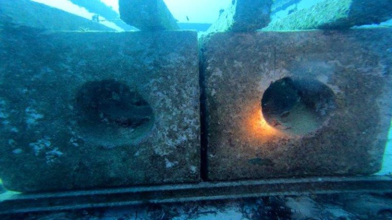 Artifical concrete and steel reef structure