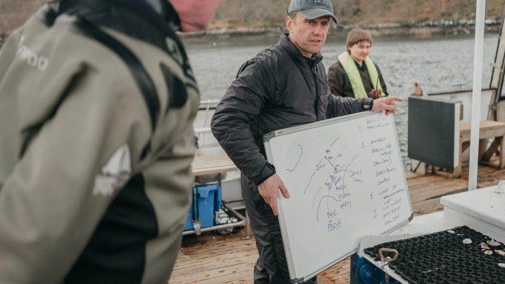 Andy instructing - survey briefing